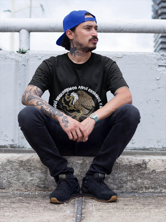 Aqui Estamos Protest Shirt: Mexican American Heritage, Unisex Resistance Top