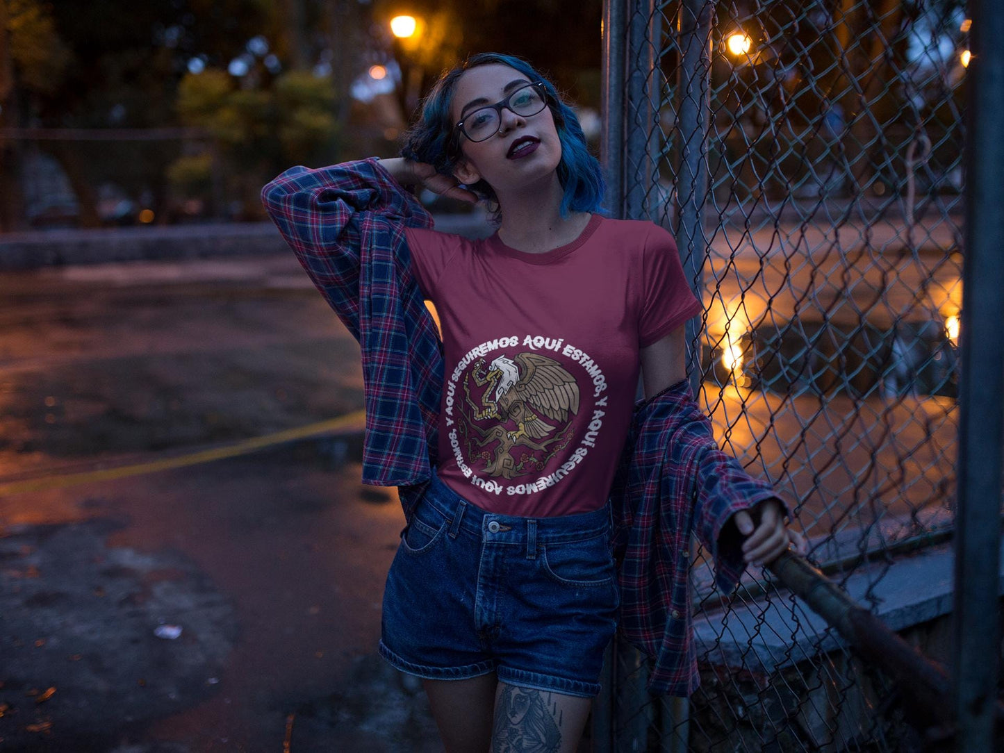 Aqui Estamos Protest Shirt: Mexican American Heritage, Unisex Resistance Top