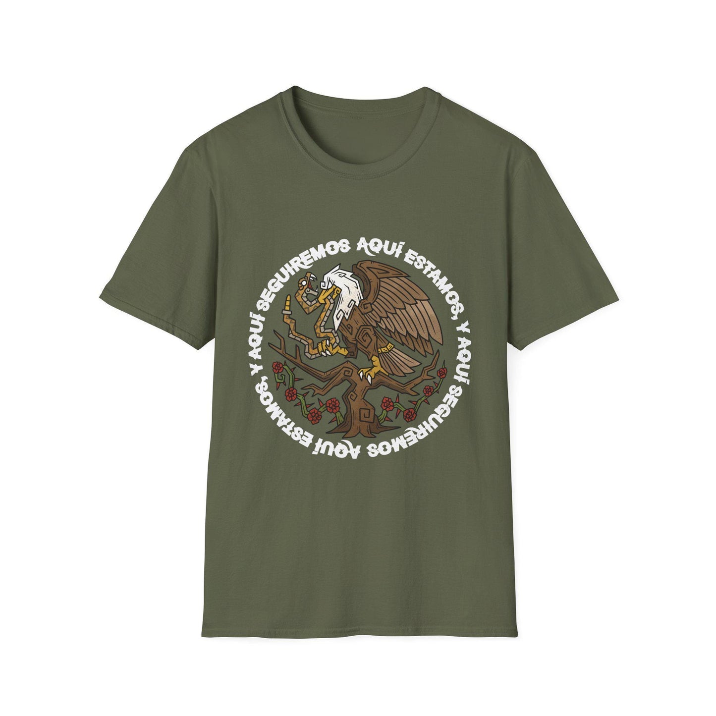 Aqui Estamos Protest Shirt: Mexican American Heritage, Unisex Resistance Top