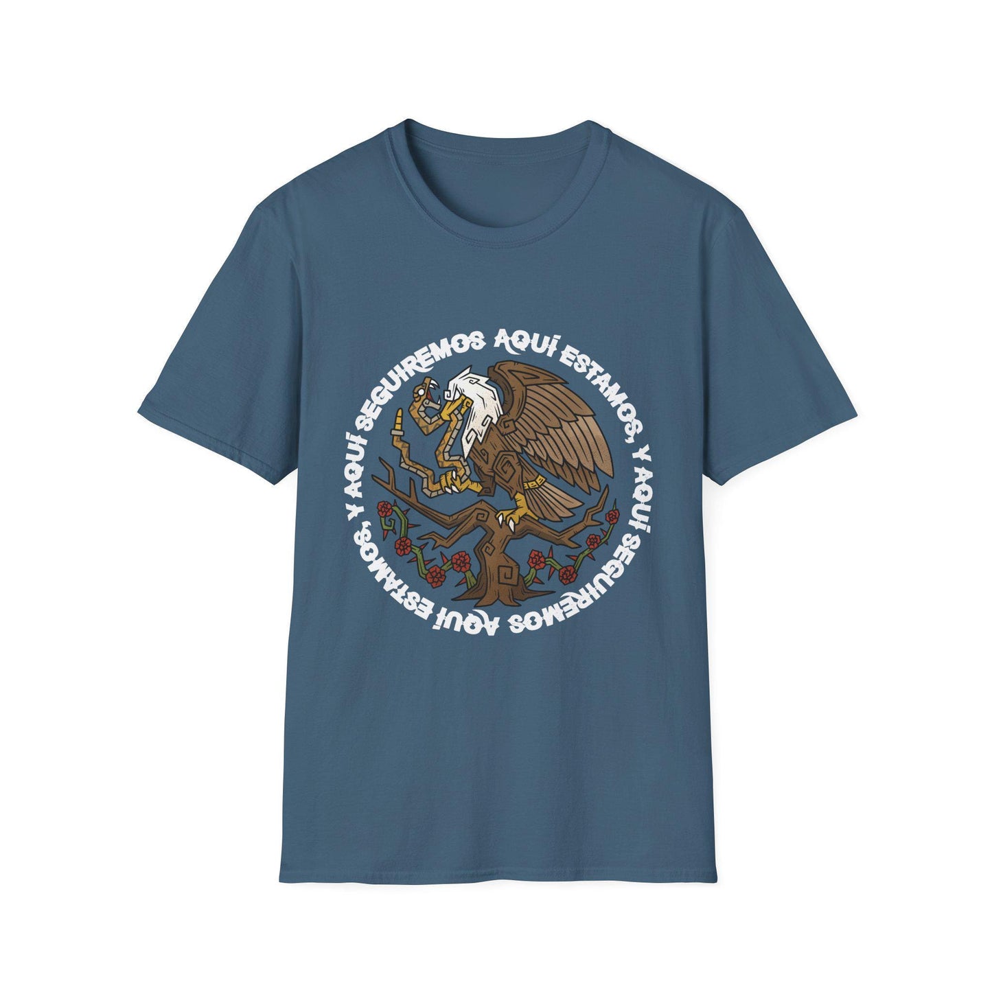 Aqui Estamos Protest Shirt: Mexican American Heritage, Unisex Resistance Top