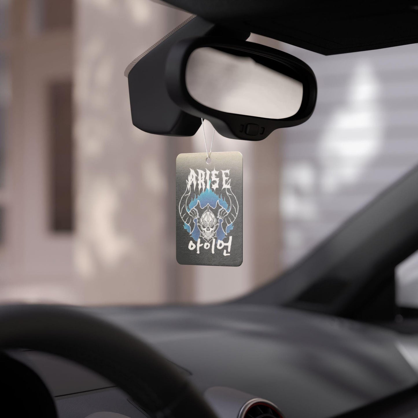 Solo Leveling Car Air Freshener: Anime Skull Crown Helmet Design