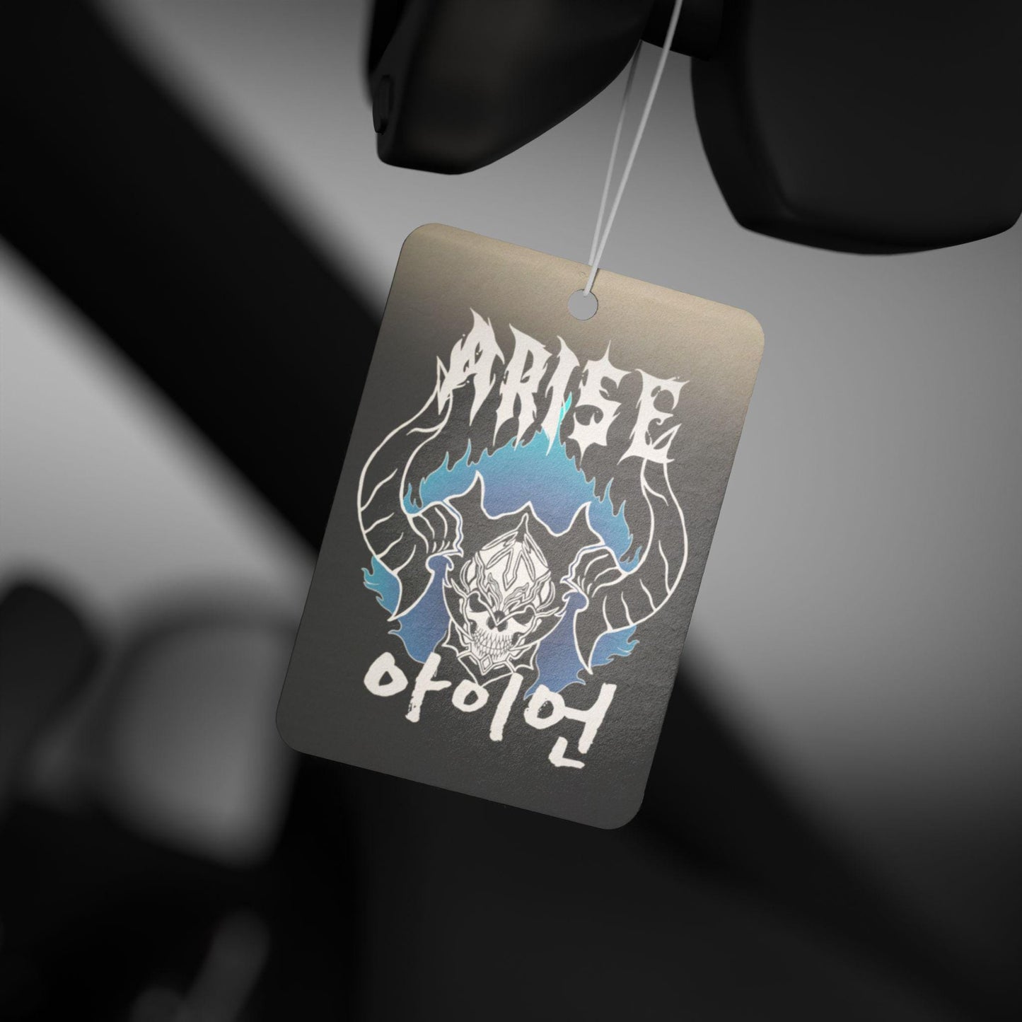 Solo Leveling Car Air Freshener: Anime Skull Crown Helmet Design