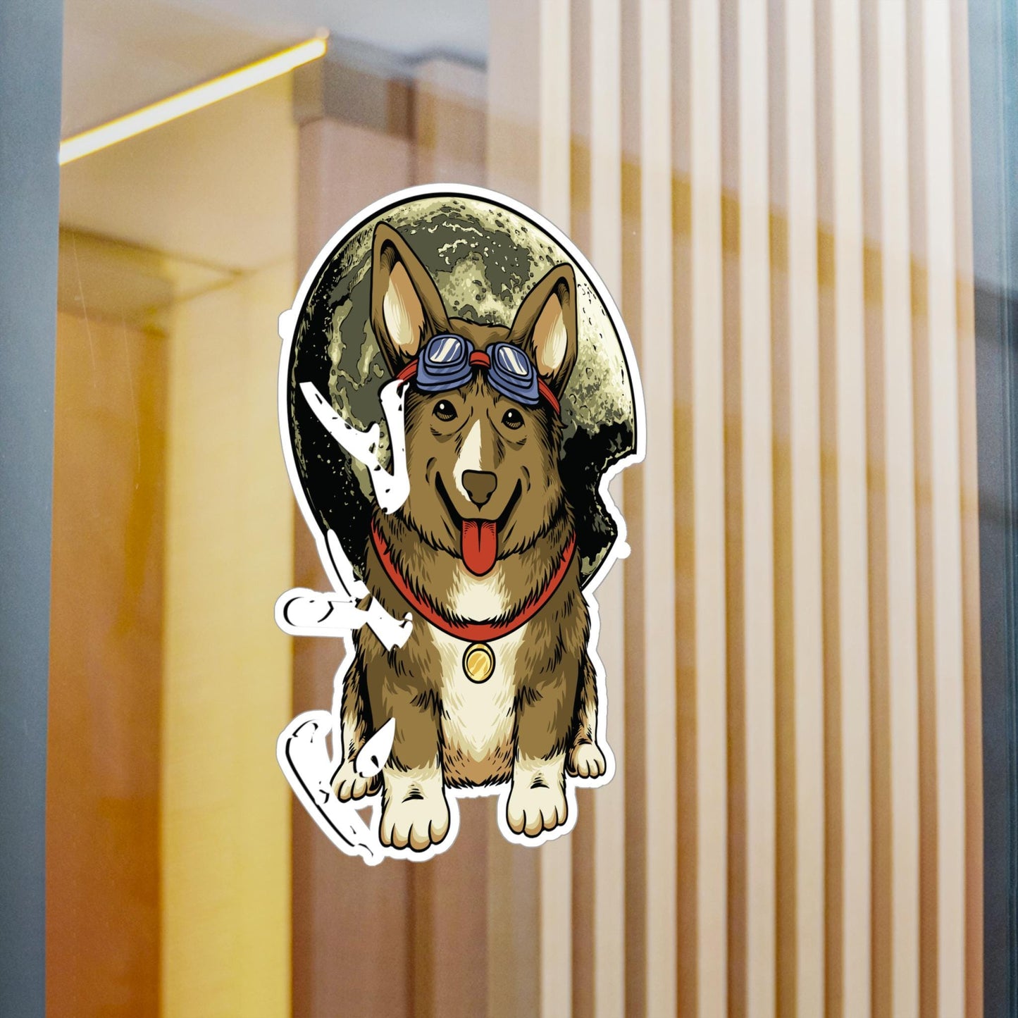 Cowboy Bebop Ein Sticker, Anime Space Dog Decal for Laptop Water Bottle, Otaku Japanese Anime Merch, Retro Cartoon Space Cowboy Dog