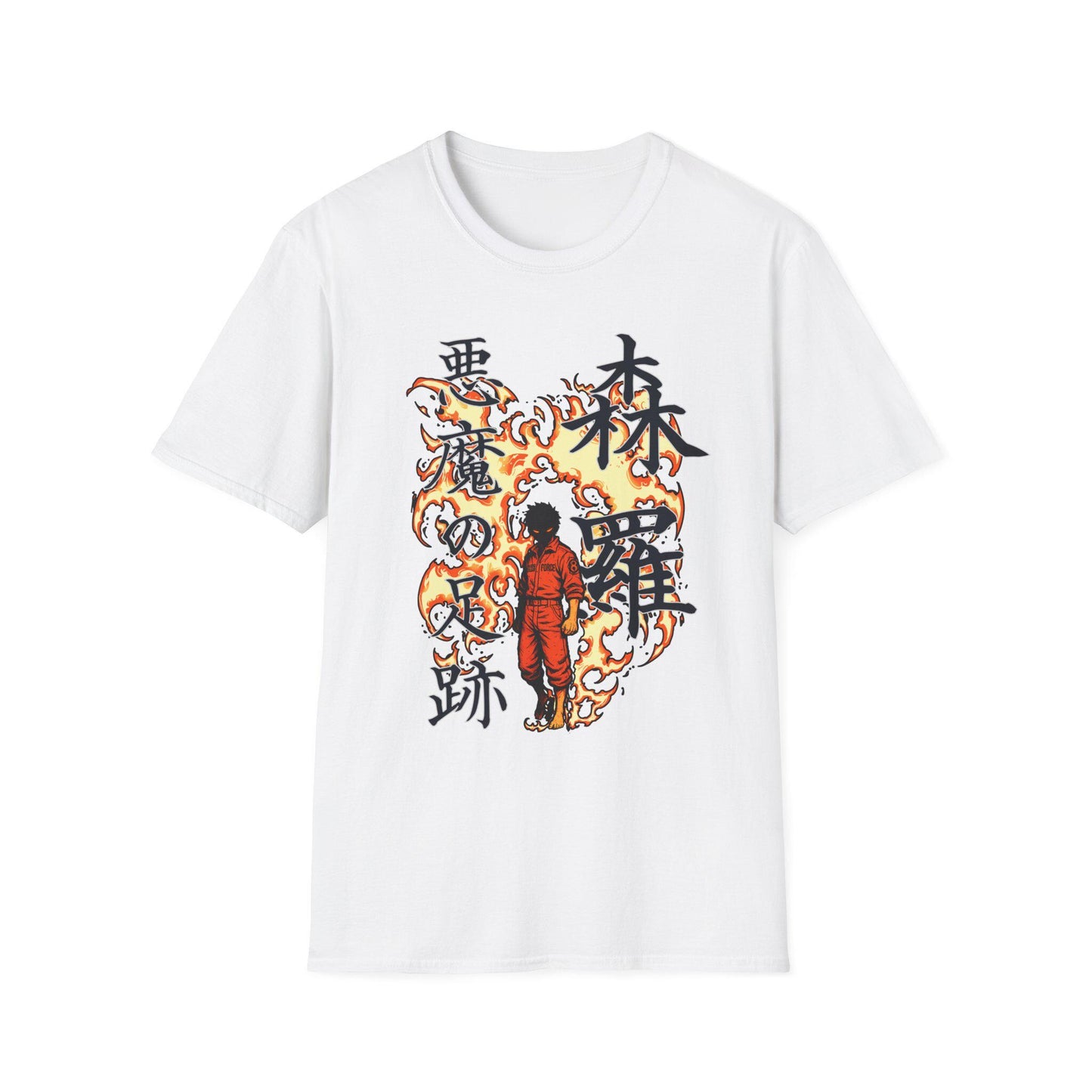 Fire Force Shinra T-Shirt, Anime Graphic Tee for Fans of Fire Series & Japanese Kanji, Unisex Casual Streetwear, Fire Graphic Shirt
