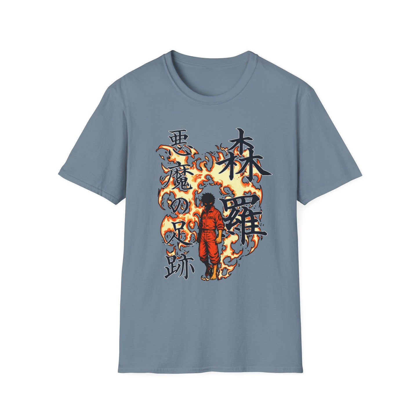 Fire Force Shinra T-Shirt, Anime Graphic Tee for Fans of Fire Series & Japanese Kanji, Unisex Casual Streetwear, Fire Graphic Shirt