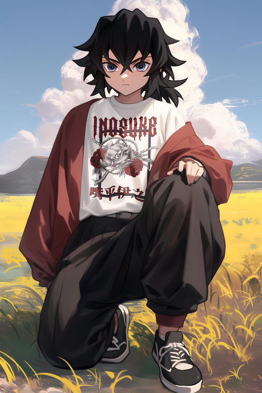 Inosuke Demon Slayer anime shirt, manga comics, anime, Kimetsu no Yaiba, Japanese manga, anime gift for fans
