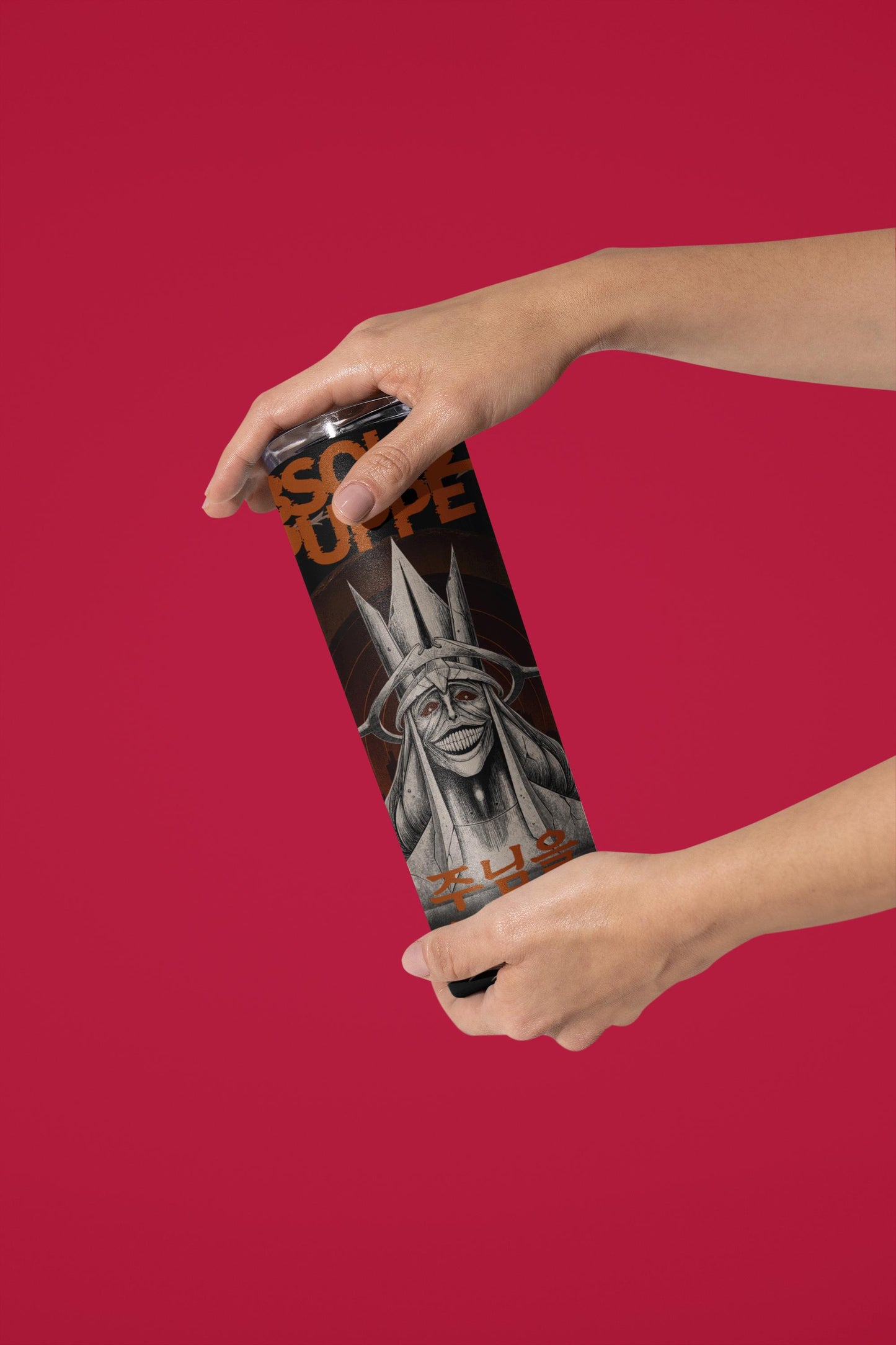 Solo Leveling God Stainless Steel Tumbler 20oz, Personalization, Matte Finish, Travel Mug with Straw, Unique Gaming Gift