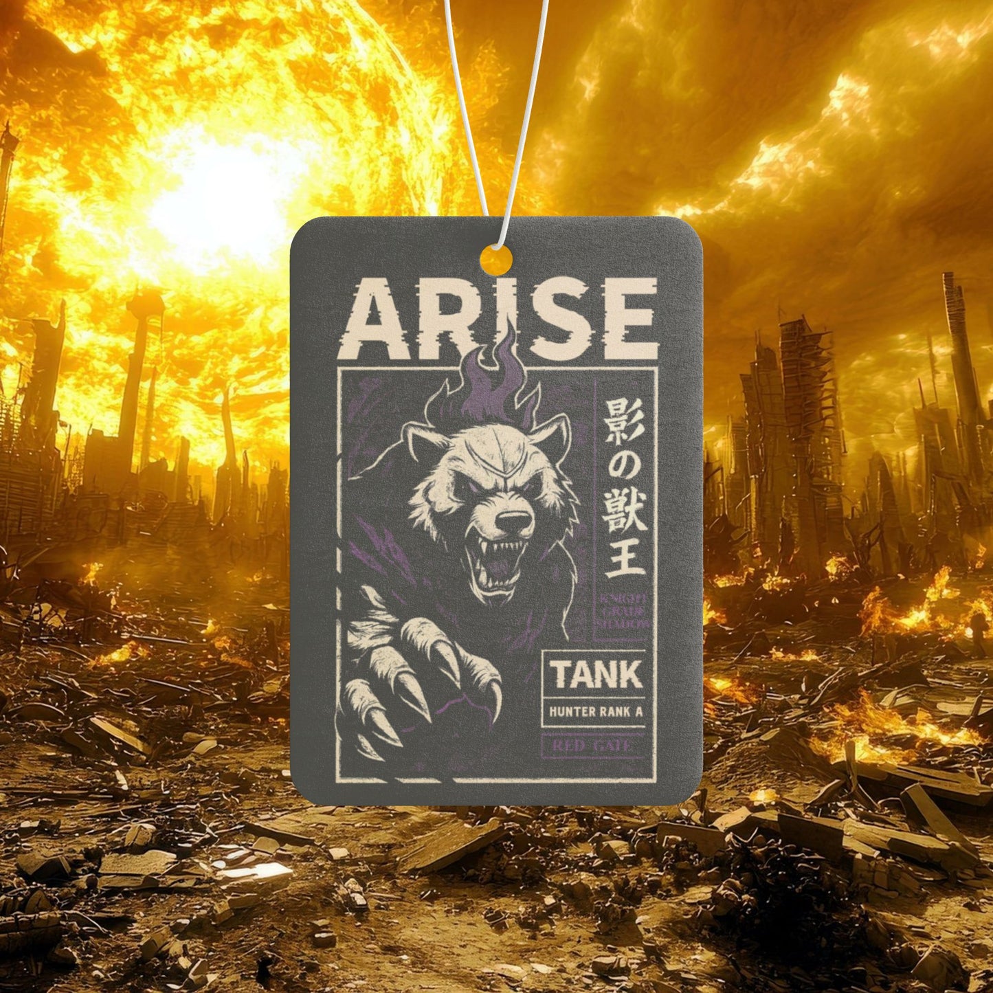 Solo Leveling Tank Car Air Freshener | Anime Fandom Car Decor | Shadow Monarch Inspired Scented Toy | Gift for Anime Fans and Gamers