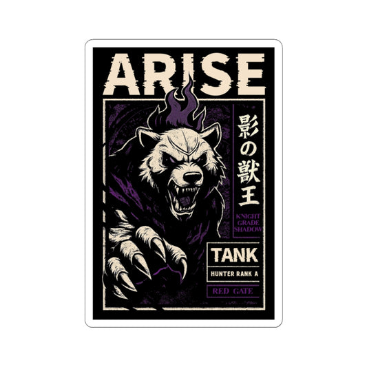 Tank Solo Leveling Kiss-Cut Stickers, Anime Sticker, Gaming Decal, Laptop Sticker, Kawaii Sticker, Water Bottle Decal