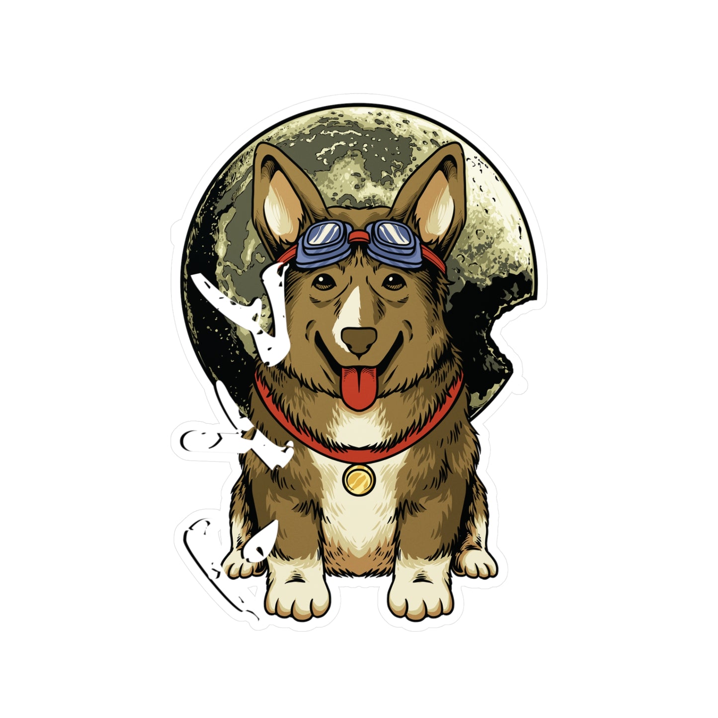 Cowboy Bebop Ein Data Dog Sticker, Anime Merch, Space Cowboy Style, Otaku Life, Intergalactic Vibes, Retro Anime, Laptop Water Bottle Decal