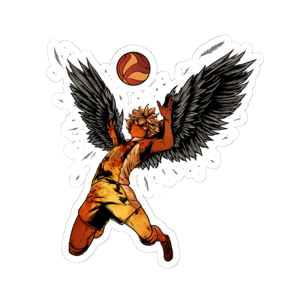 Anime Stickers, Haikyuu Shoyo Hinata Kiss-Cut Sticker Pack for Laptops, Water Bottles, Scrapbooking, Bullet Journals, and Decal Collection