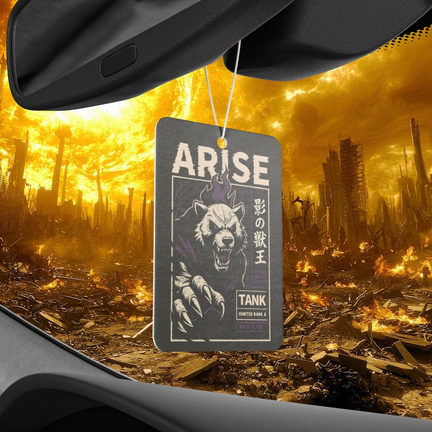 Solo Leveling Tank Car Air Freshener | Anime Fandom Car Decor | Shadow Monarch Inspired Scented Toy | Gift for Anime Fans and Gamers