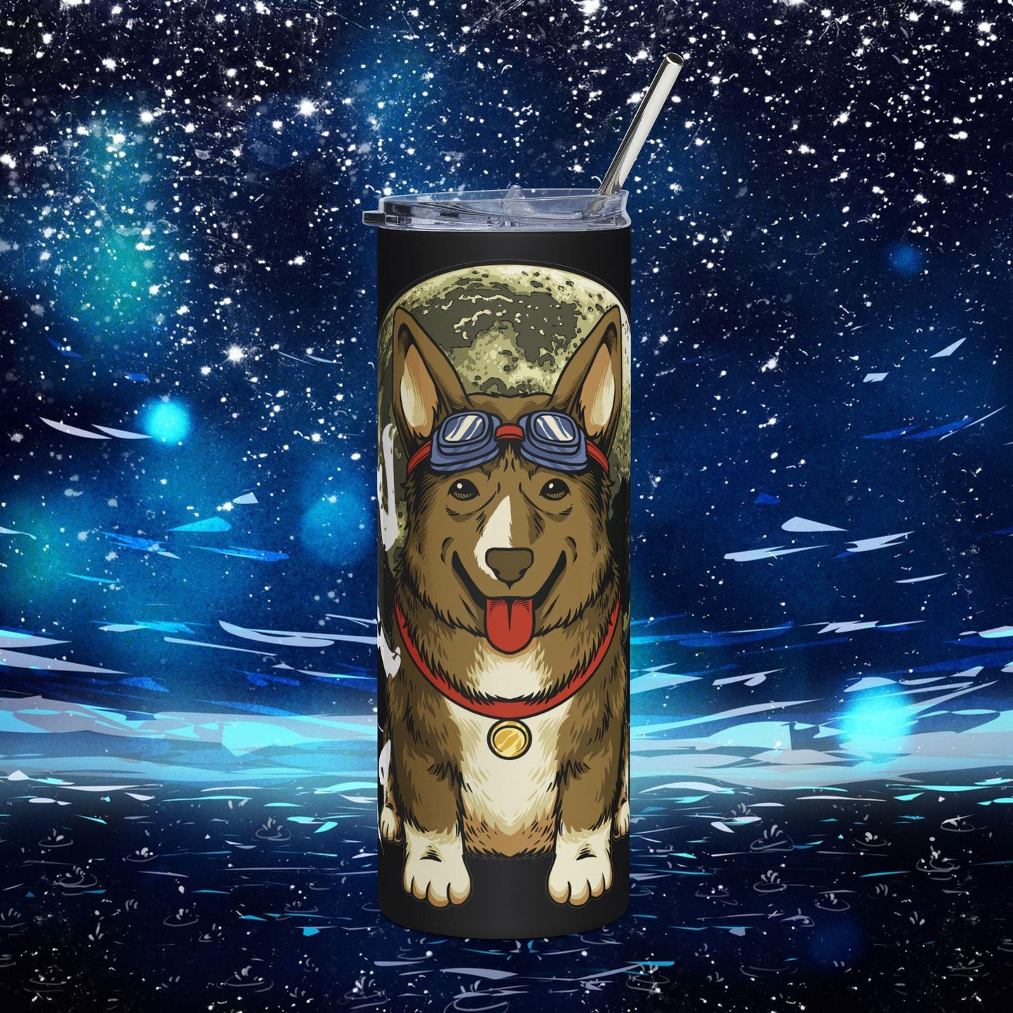 Cowboy Bebop Corgi Tumbler: Insulated Anime Dog Lover Travel Mug