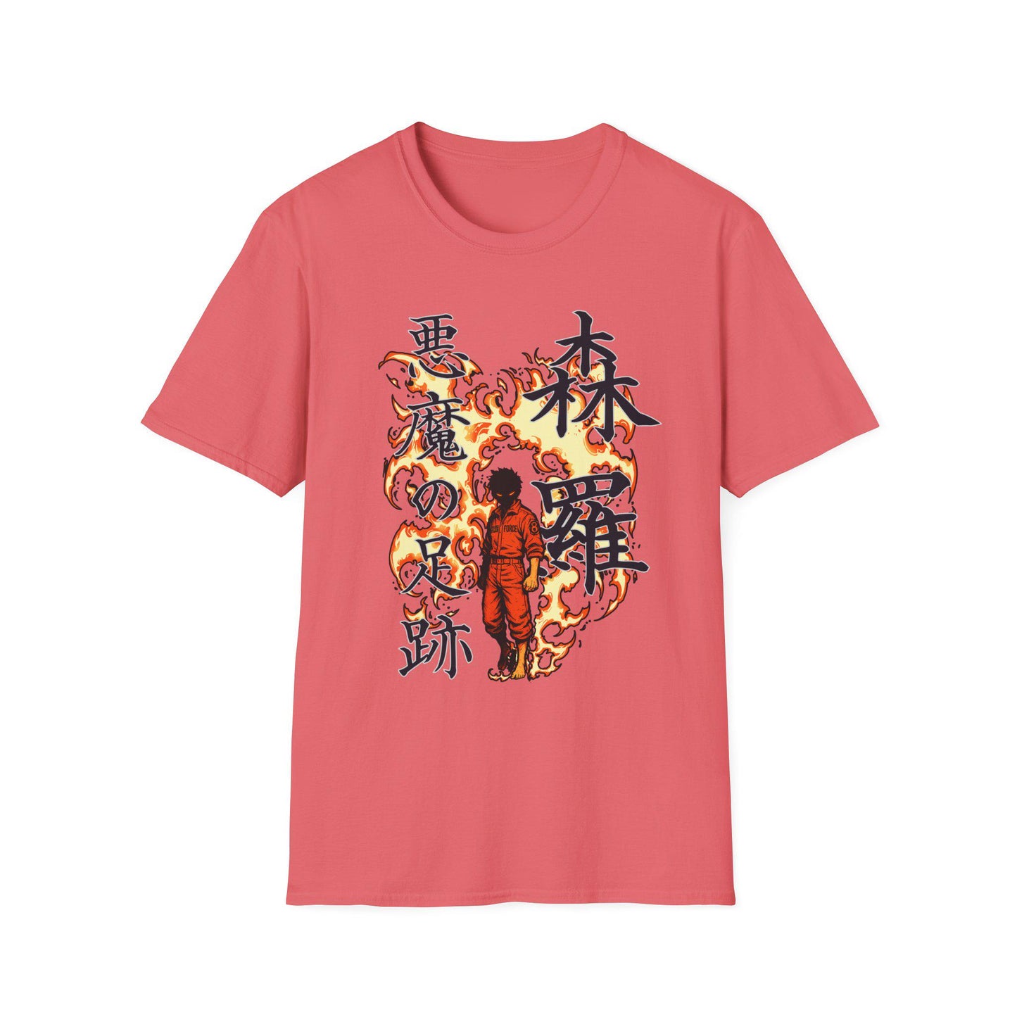 Fire Force Shinra T-Shirt, Anime Graphic Tee for Fans of Fire Series & Japanese Kanji, Unisex Casual Streetwear, Fire Graphic Shirt