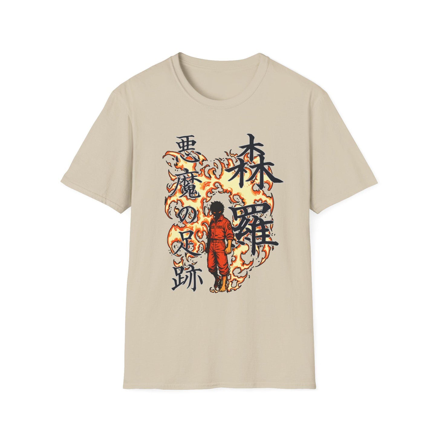 Fire Force Shinra T-Shirt, Anime Graphic Tee for Fans of Fire Series & Japanese Kanji, Unisex Casual Streetwear, Fire Graphic Shirt