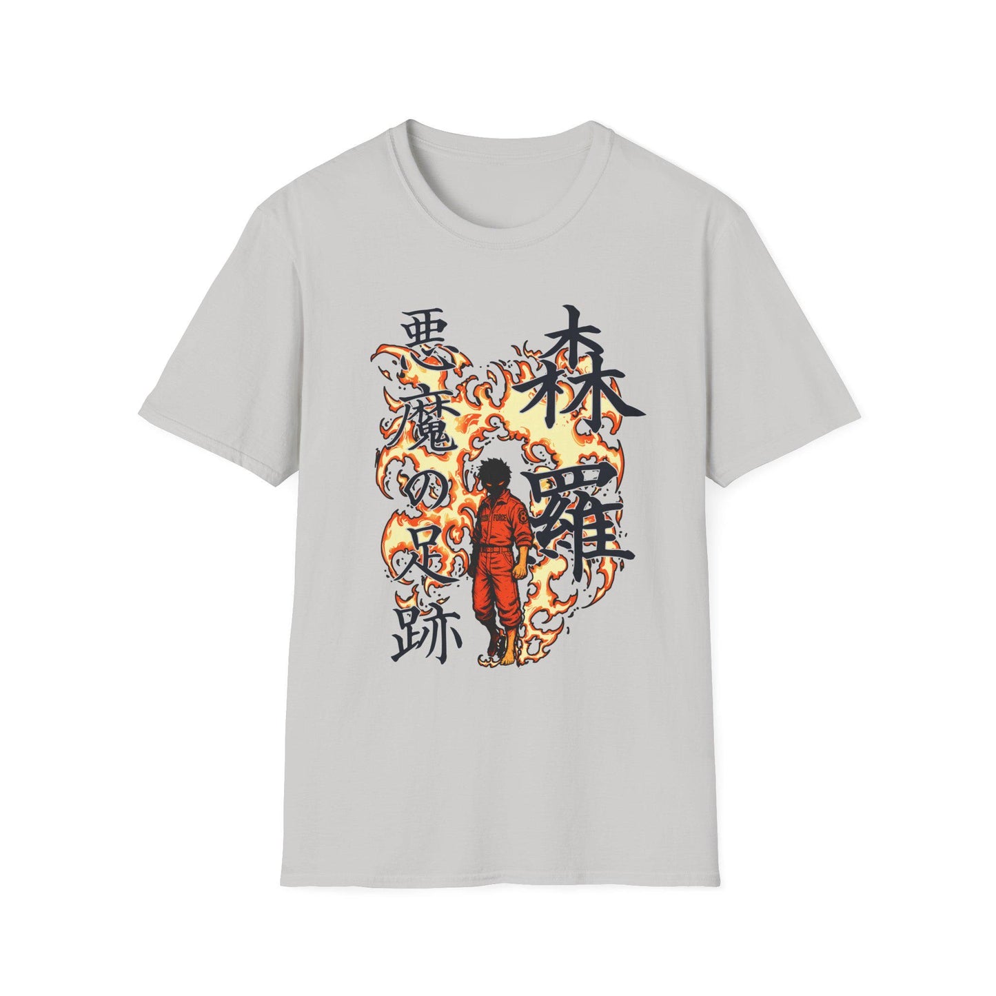 Fire Force Shinra T-Shirt, Anime Graphic Tee for Fans of Fire Series & Japanese Kanji, Unisex Casual Streetwear, Fire Graphic Shirt